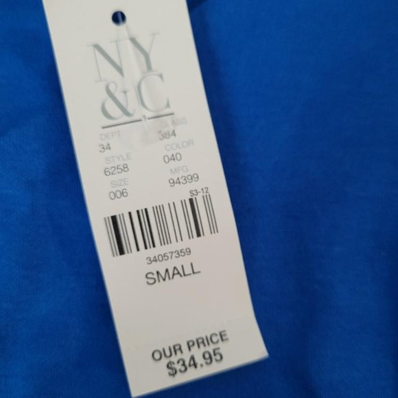 New York & Company Blue Sleeveless Dress - Picture 4 of 5